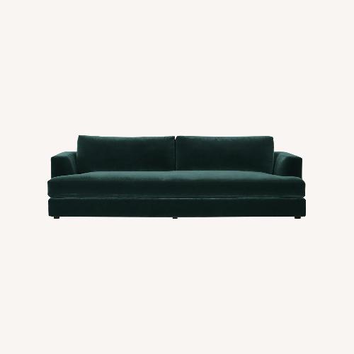 Used Maiden Home Varick 80” Sofa in Emerald Velvet for sale on AptDeco