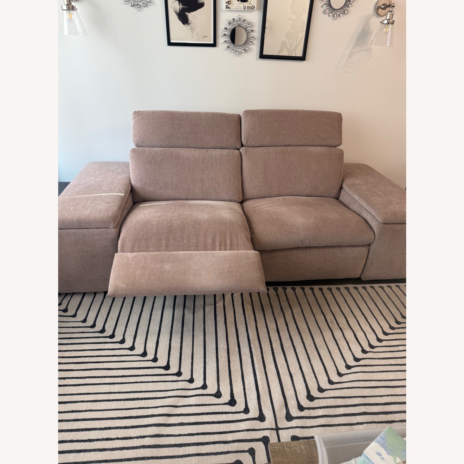 West Elm Enzo Reclining Sectional- 2 Storage Arms - image-2