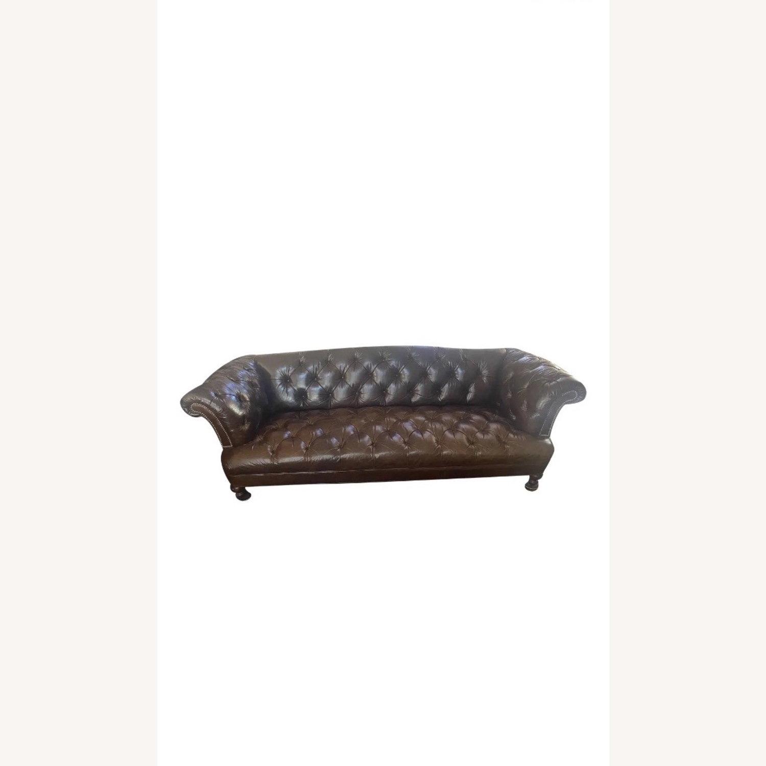 Old Hickory Tannery Chesterfield Leather Couch - image-5