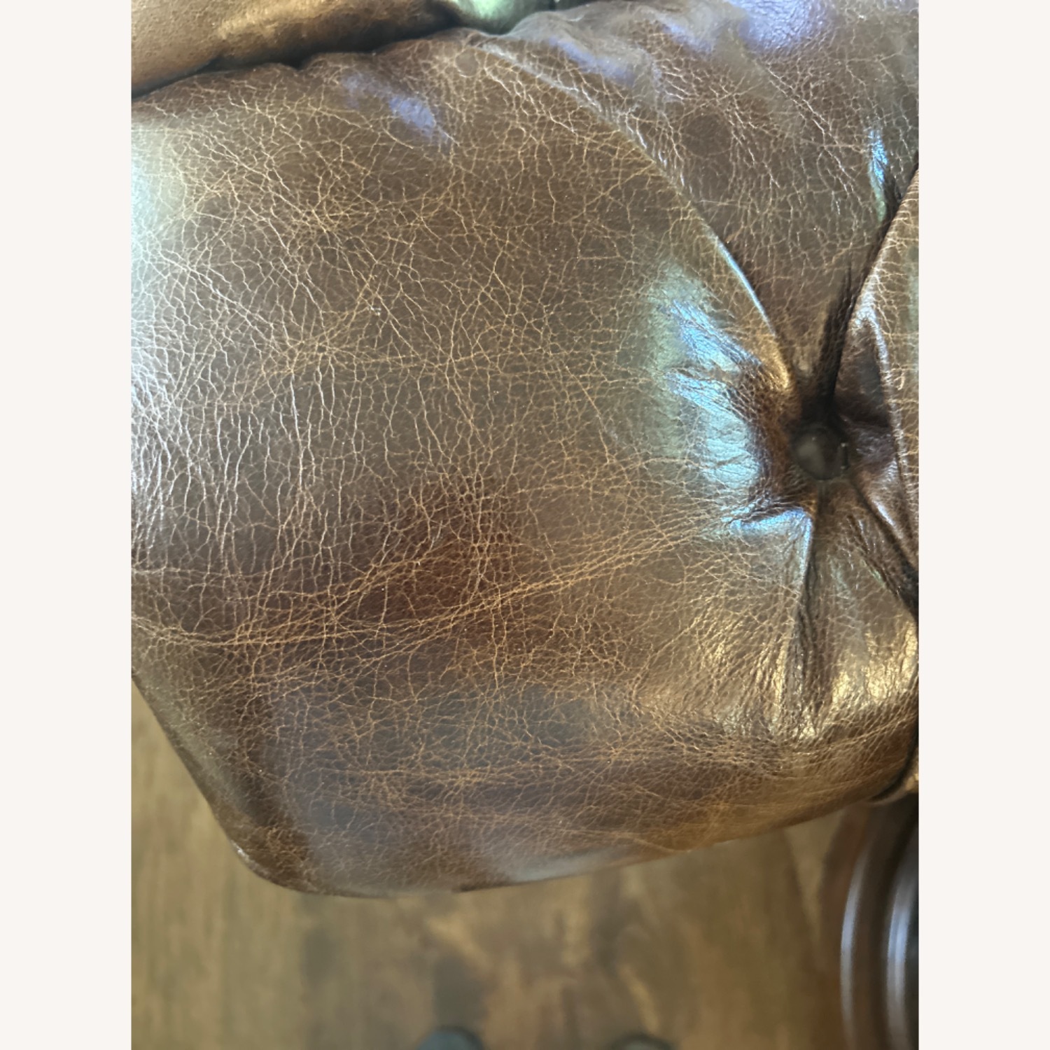 Old Hickory Tannery Chesterfield Leather Couch - image-4