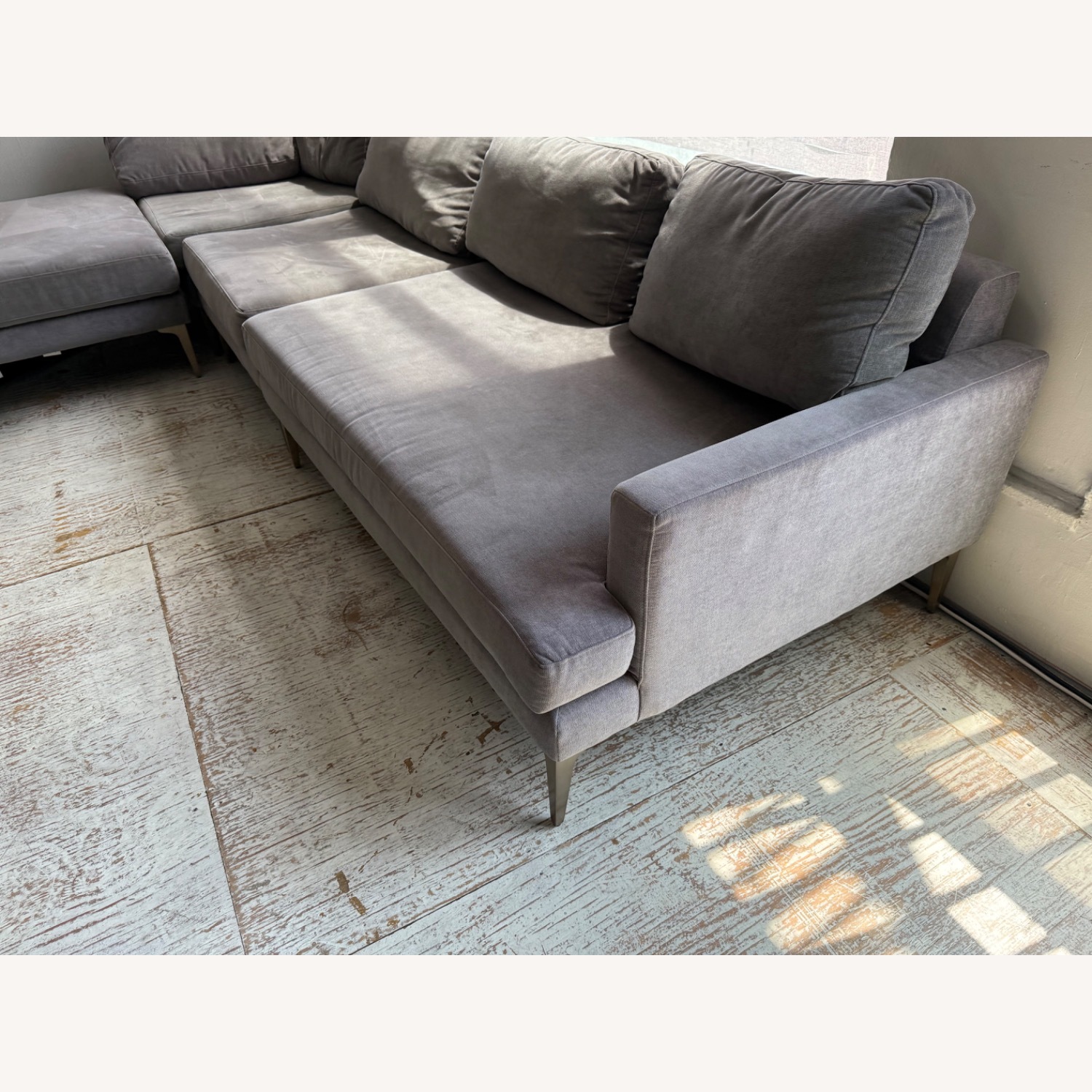 West Elm Grey Large Couch - image-3