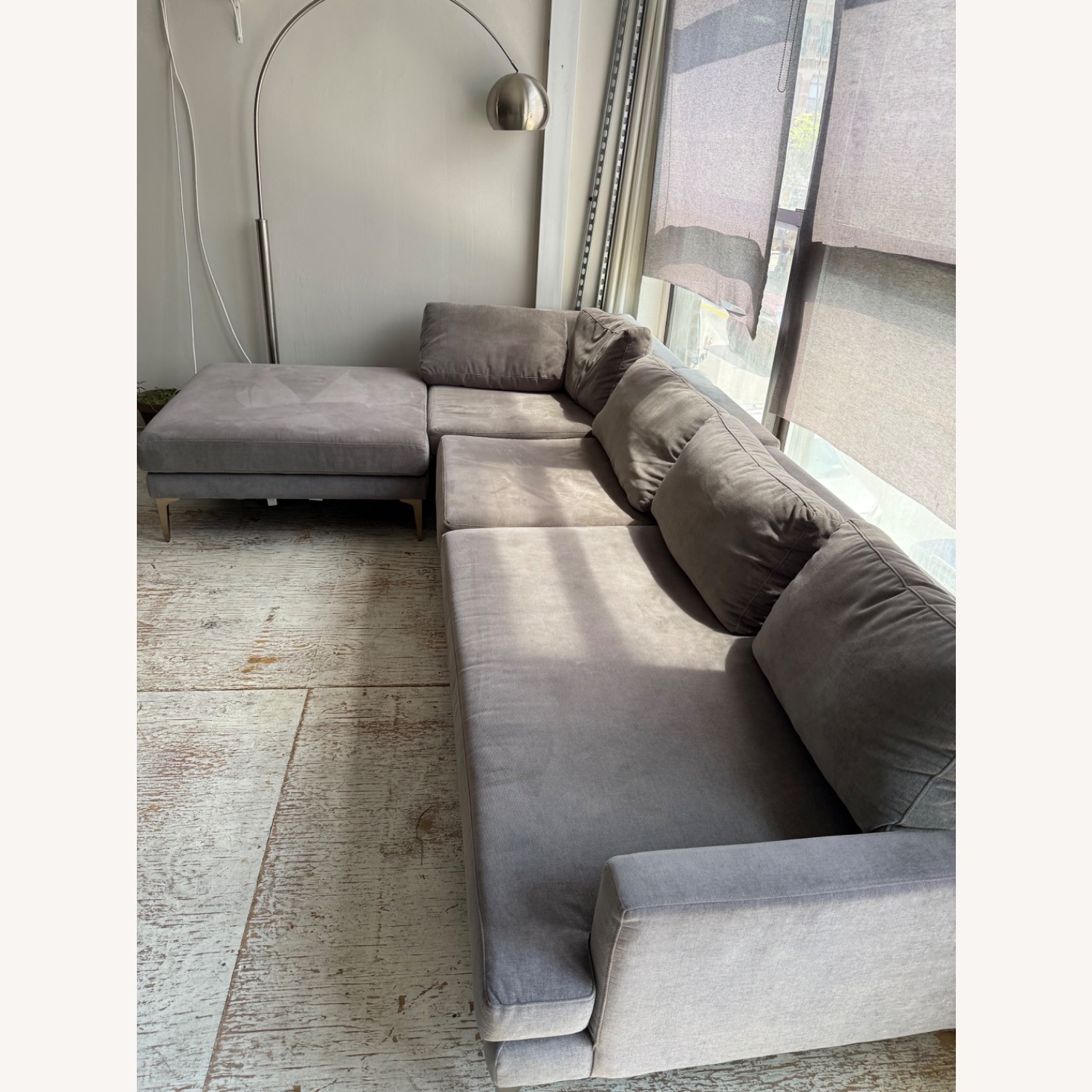 West Elm Grey Large Couch - image-2