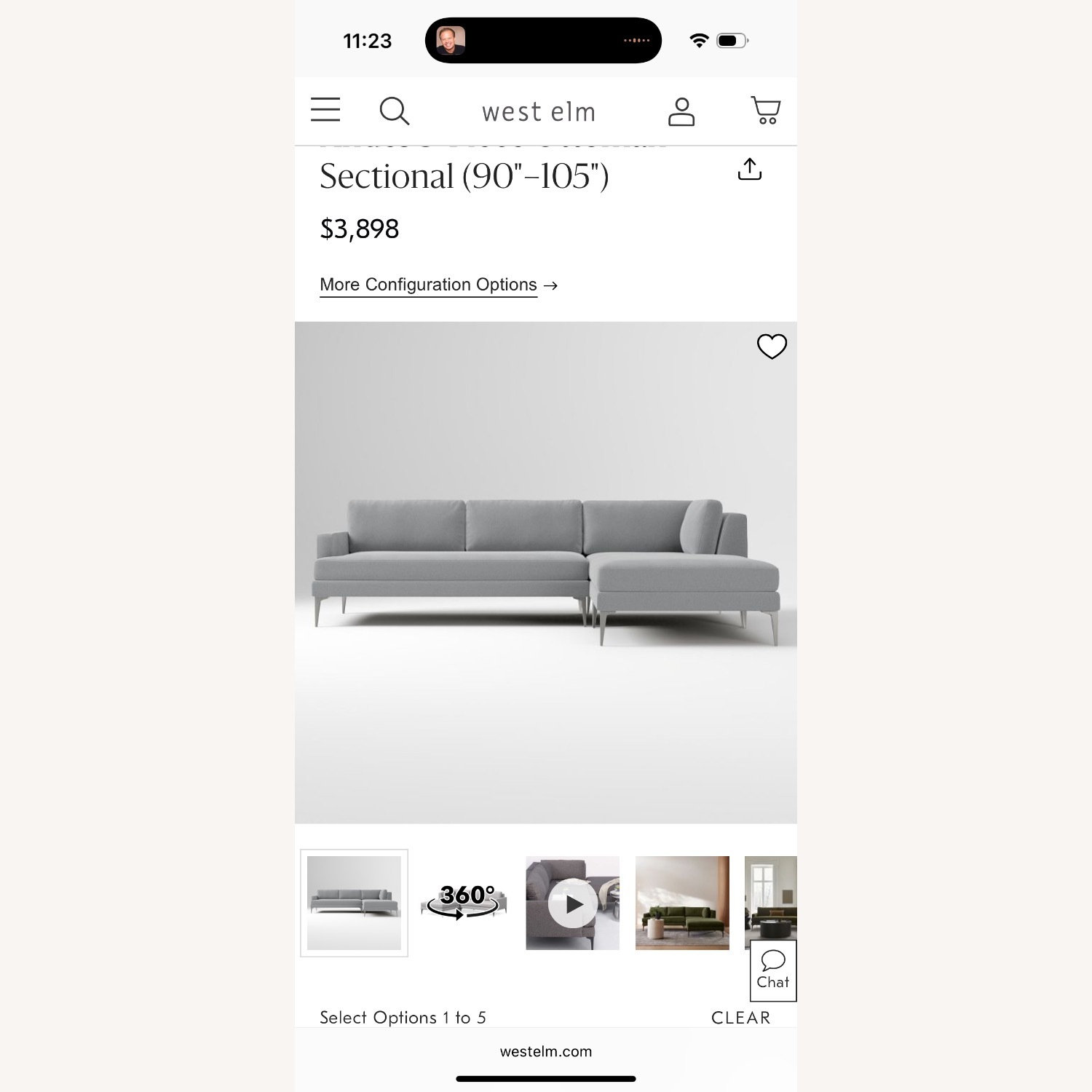 West Elm Grey Large Couch - image-4