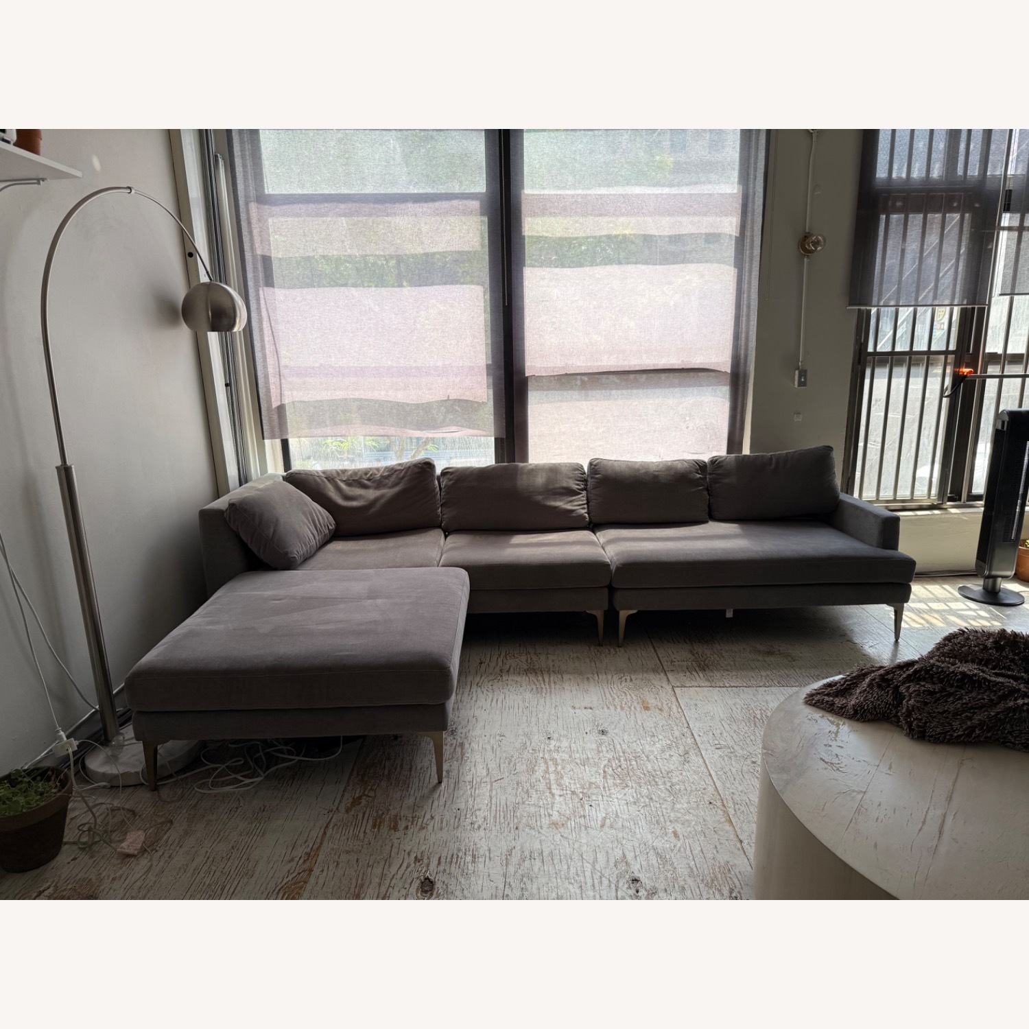 West Elm Grey Large Couch - image-1