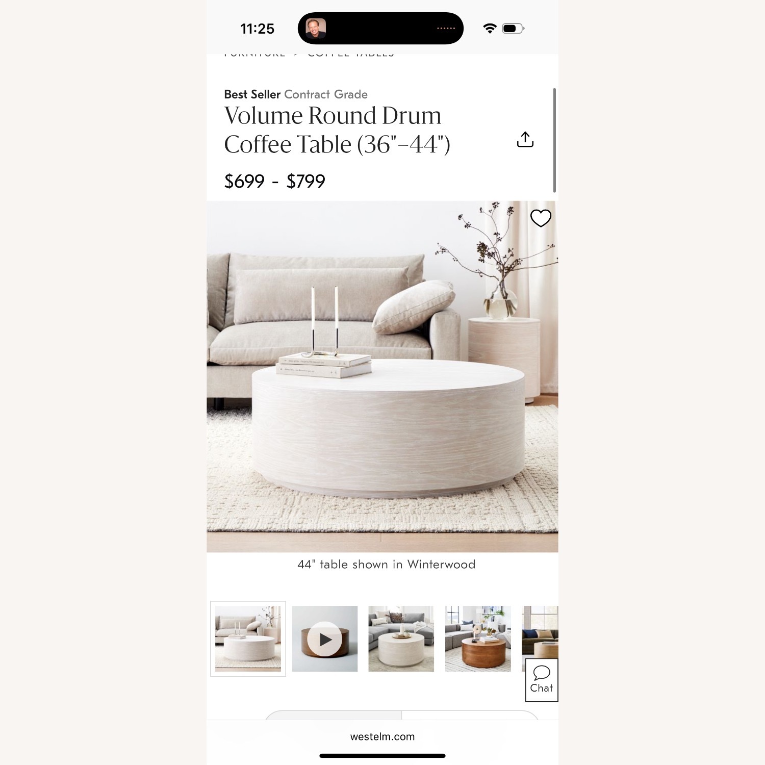 Volume Round Drum Coffee Table - image-4