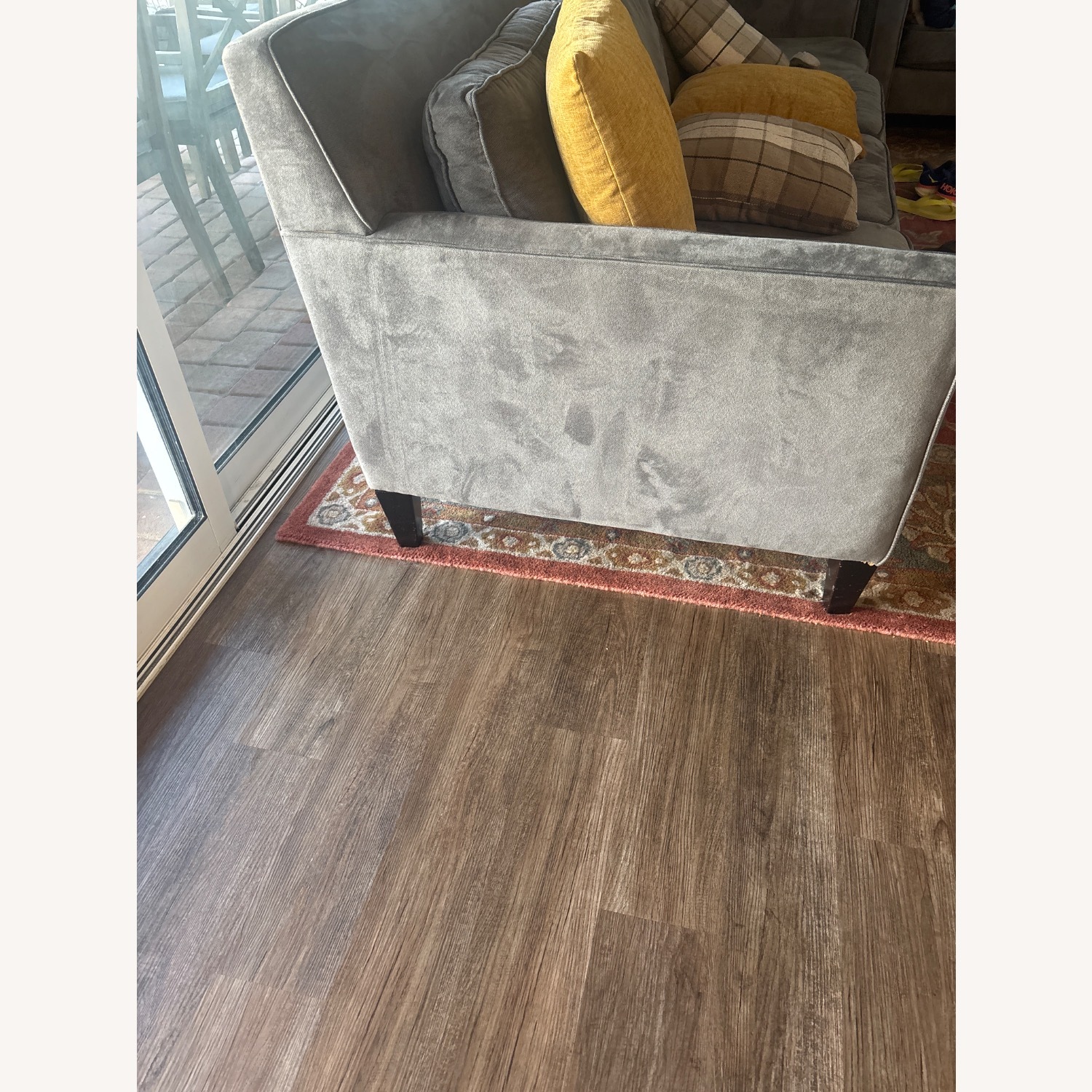 Macy's Grey 4 Seater Fabric Couch - image-2