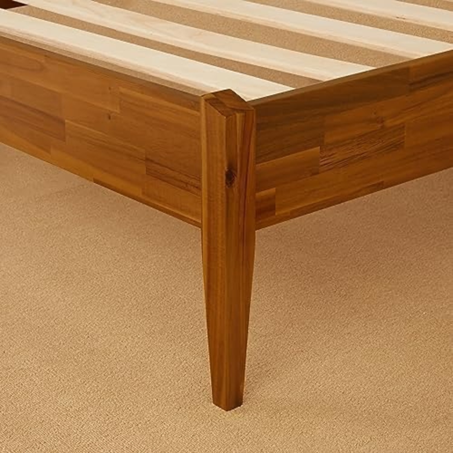 Dinkee Solid Wood Platform Bed without Headboard - image-3