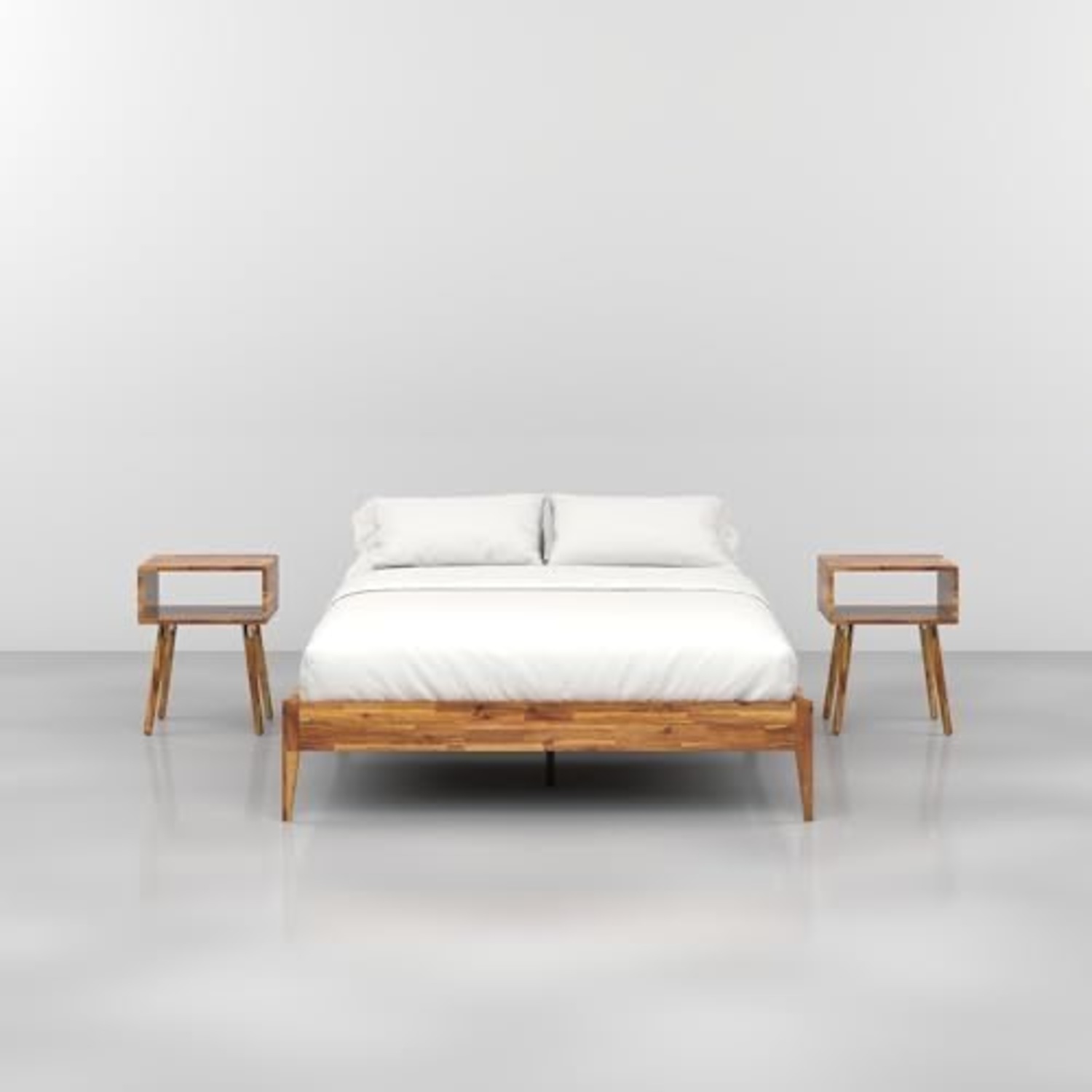 Dinkee Solid Wood Platform Bed without Headboard - image-4