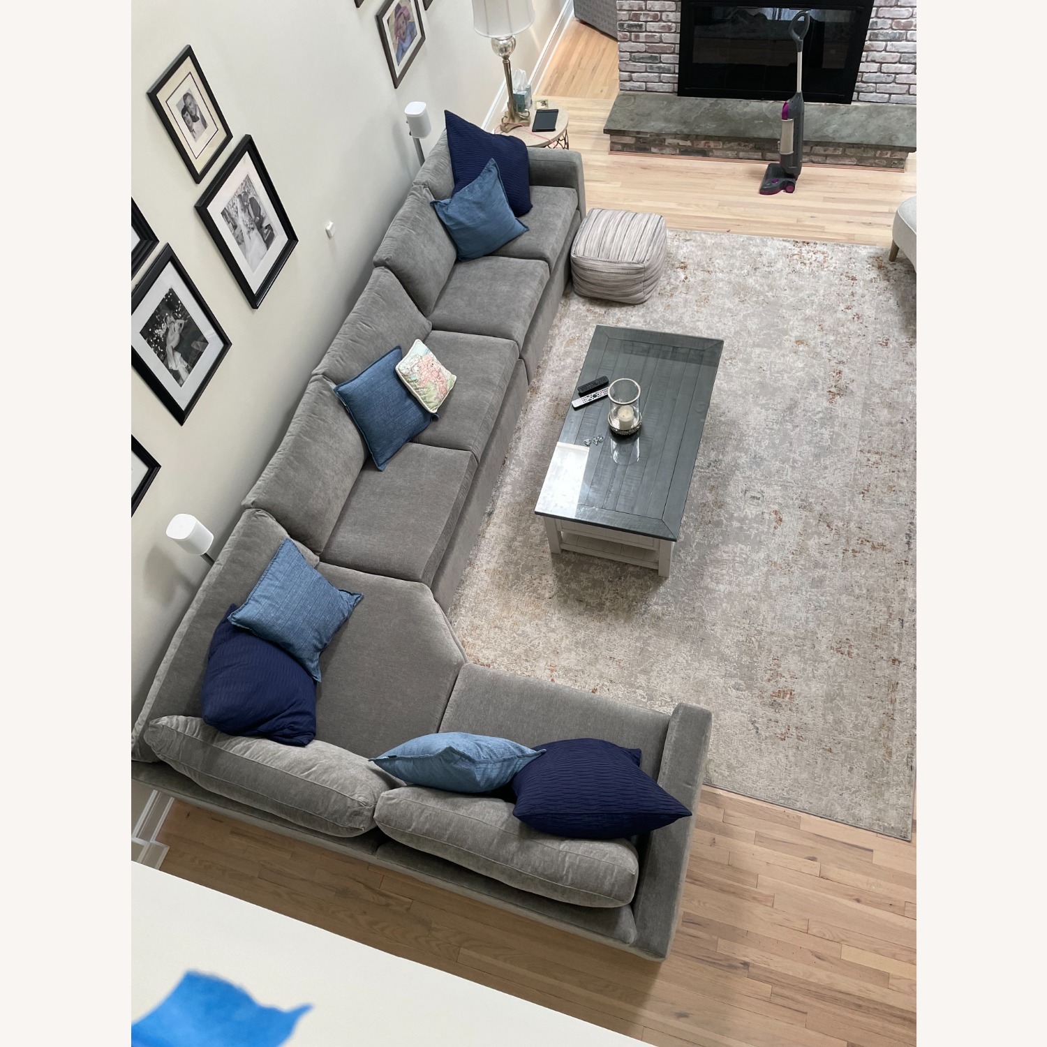 Bloomingdales Ridley Cement Gray Sectional Couch   - image-1