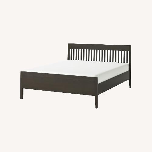 Used IKEA IDANÄS Bed Frame King Size Brown for sale on AptDeco