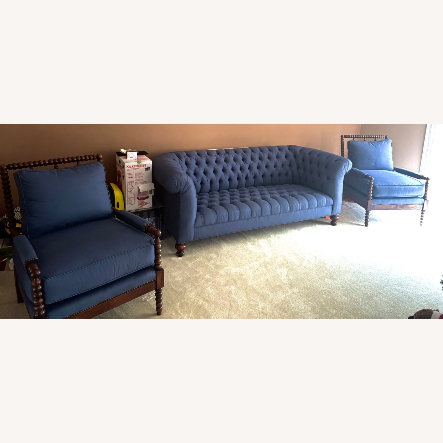  Neimans Old Hickory Tannery Ellsworth Tufted Sofa - image-2