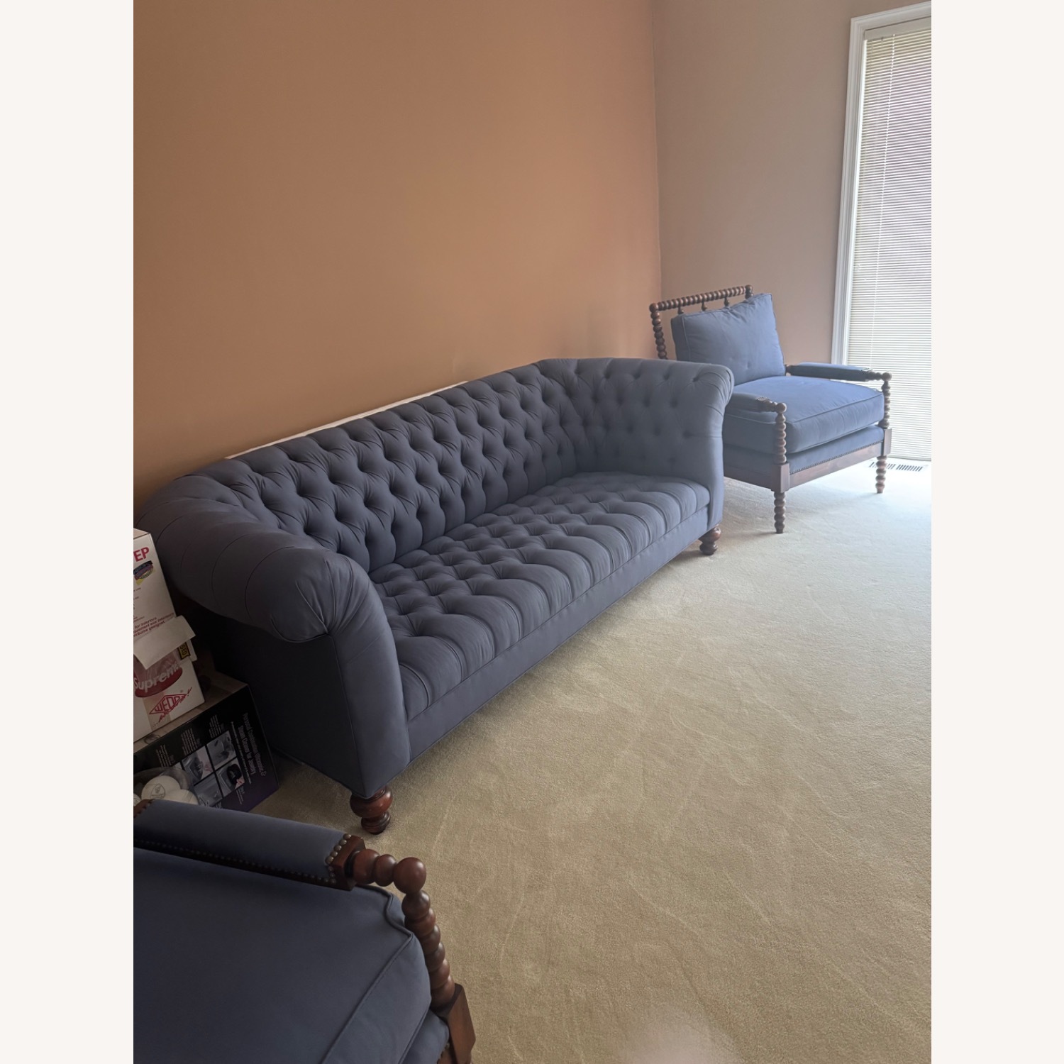  Neimans Old Hickory Tannery Ellsworth Tufted Sofa - image-4