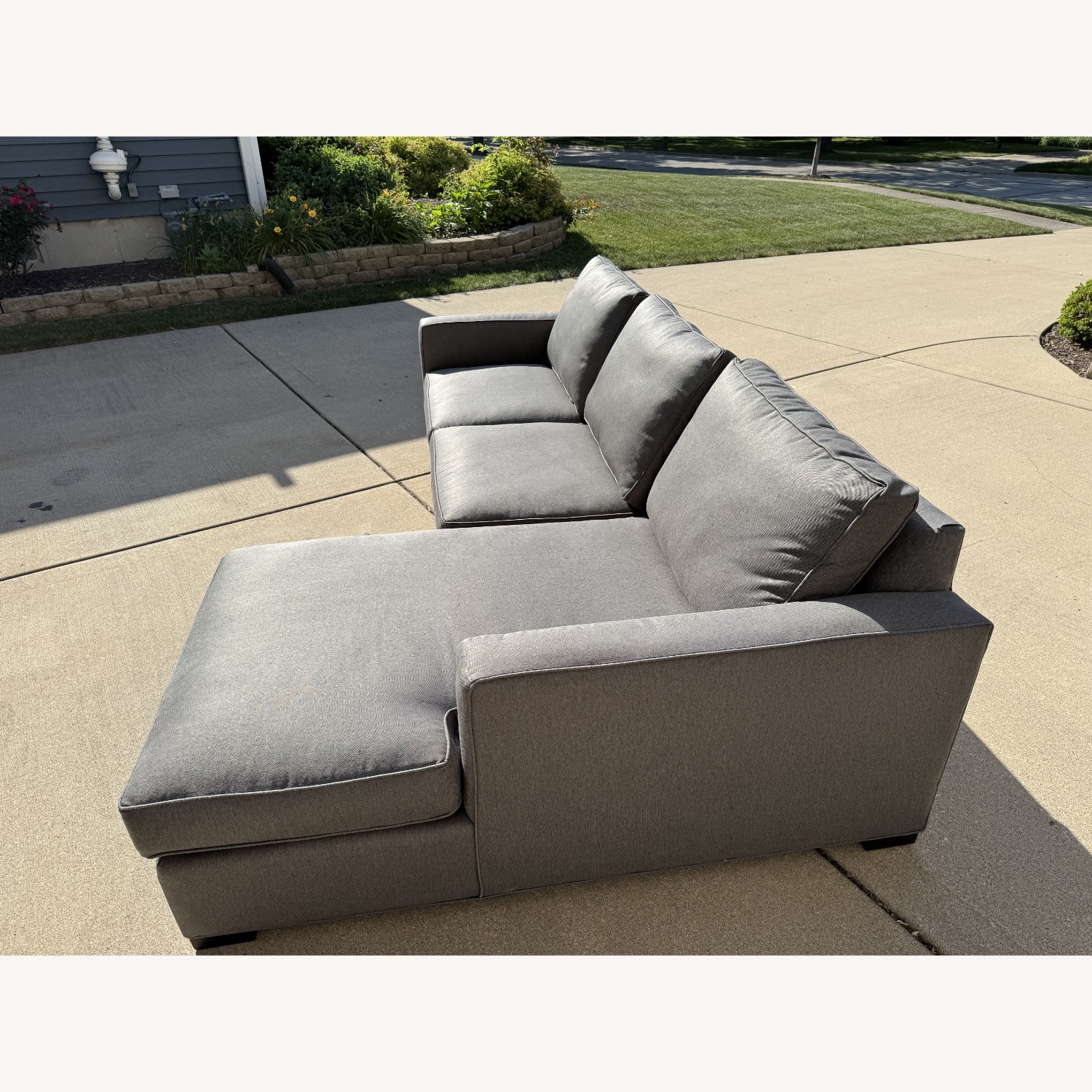 Morrison Right-Arm Chaise in Charcoal - image-3