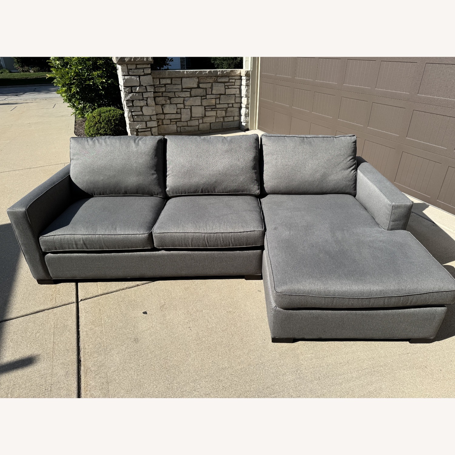 Morrison Right-Arm Chaise in Charcoal - image-1