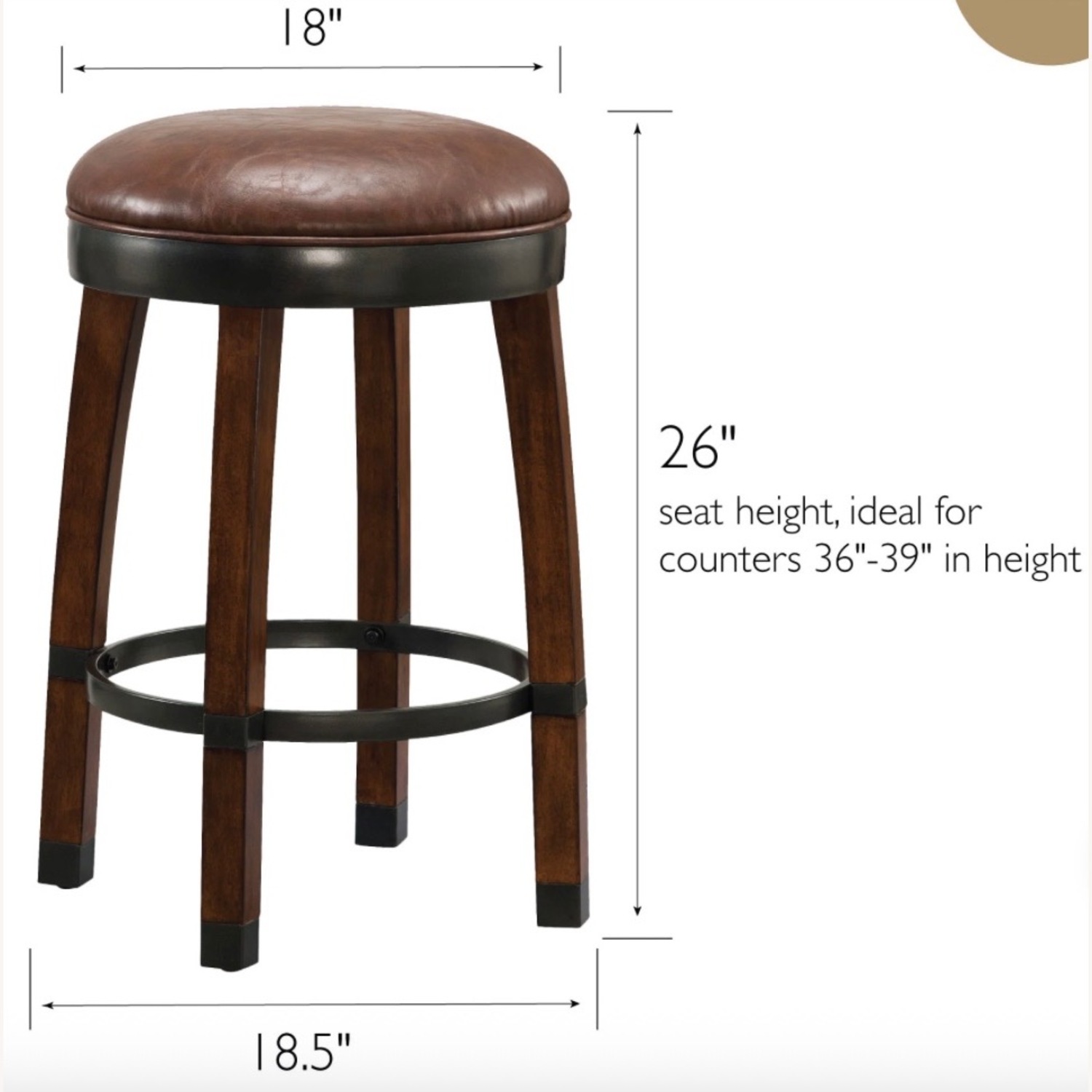 Coomes Swivel Upholstered Counter Stool (Set of 6) - image-2