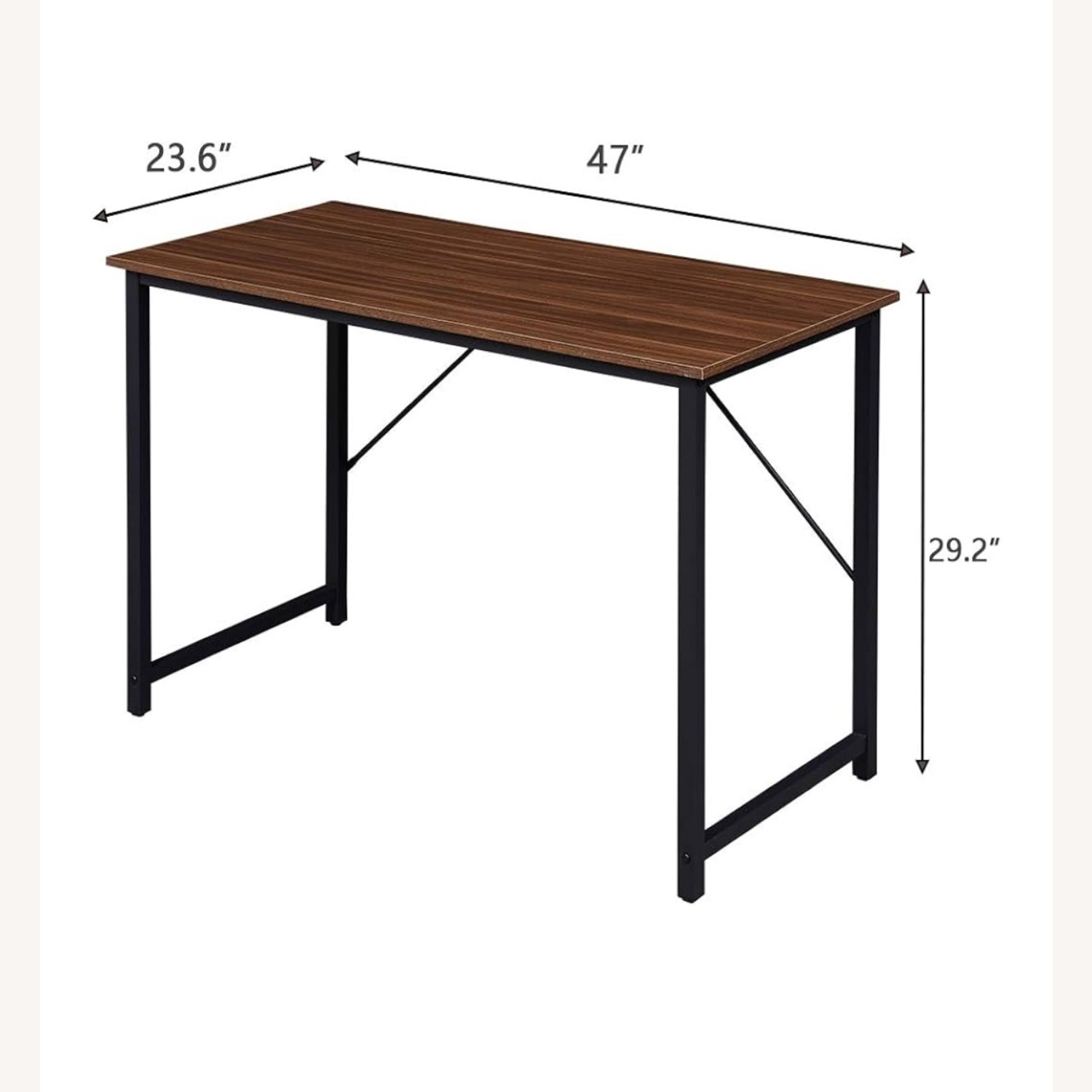 Brown Wood and Metal Desk - image-1