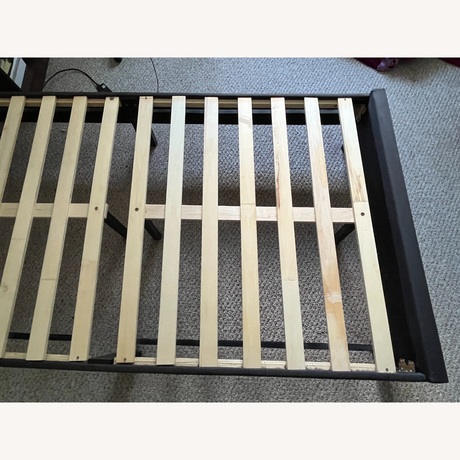 Twin-sized Bed Frame W Gray Headboard - image-5