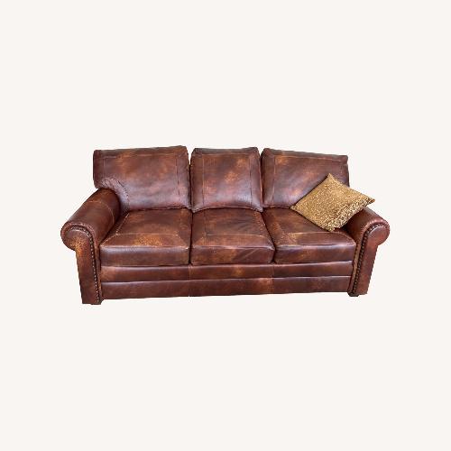 Used Stickley Safari Leather Sofa  for sale on AptDeco