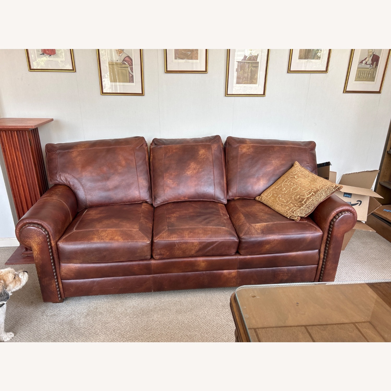 Stickley Safari Leather Sofa  - image-2