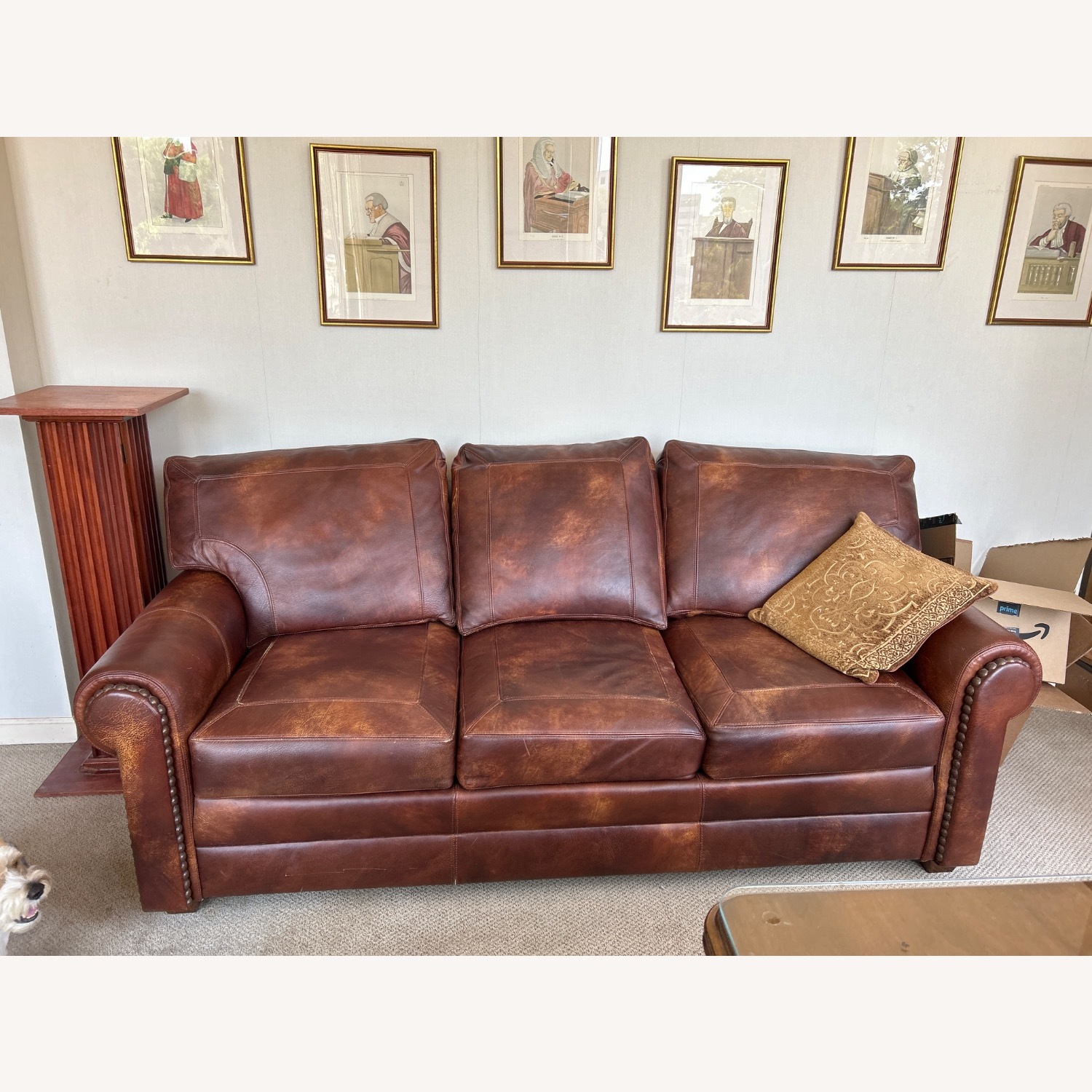 Stickley Safari Leather Sofa  - image-1