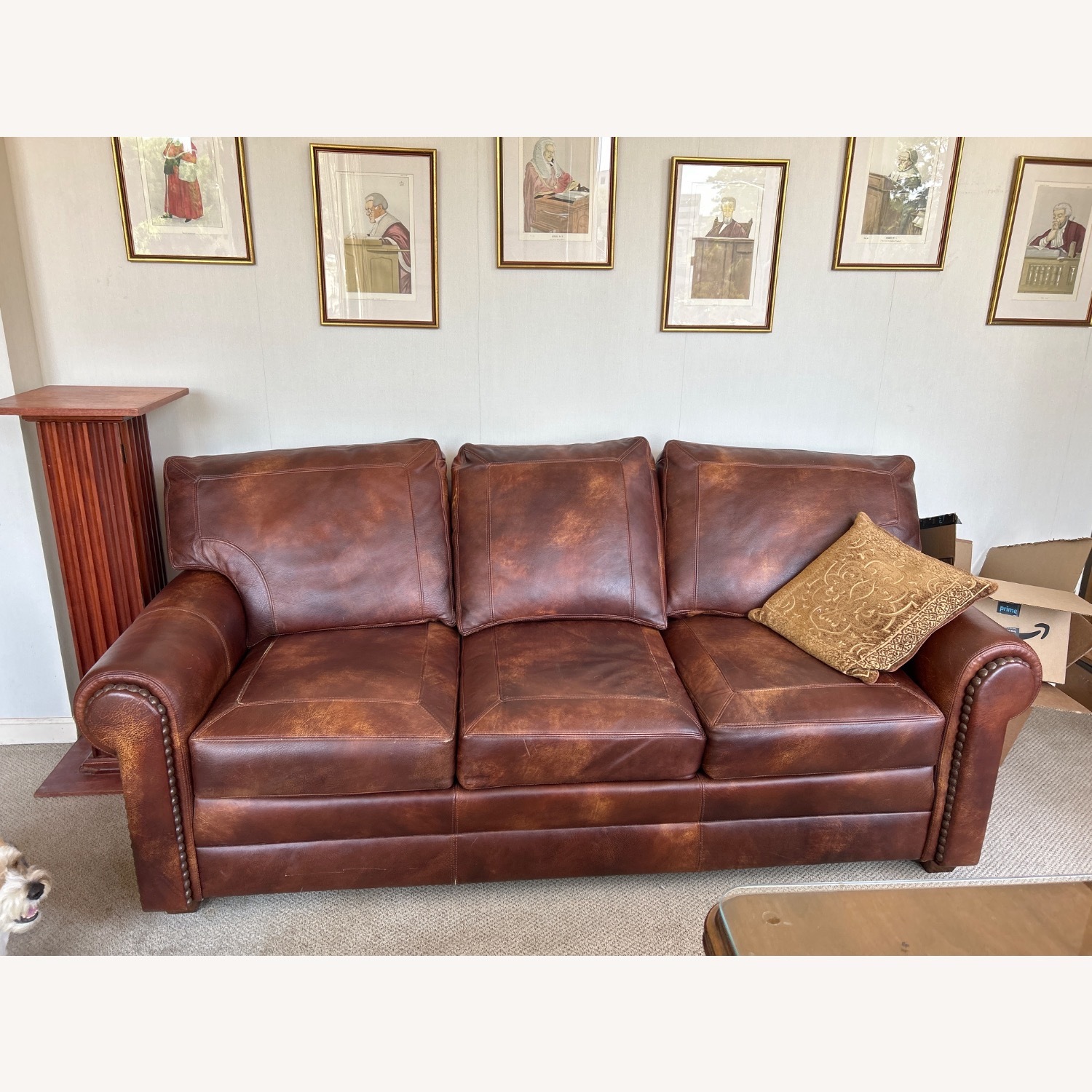 Stickley Safari Leather Sofa  - image-5