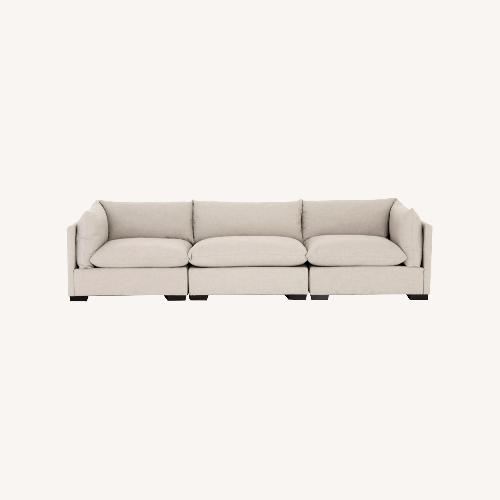 Used Four Hands Westwood 3  Sectional & Ottoman for sale on AptDeco
