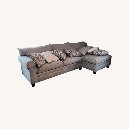 Used Bob's Laurel Gray Sectional for sale on AptDeco
