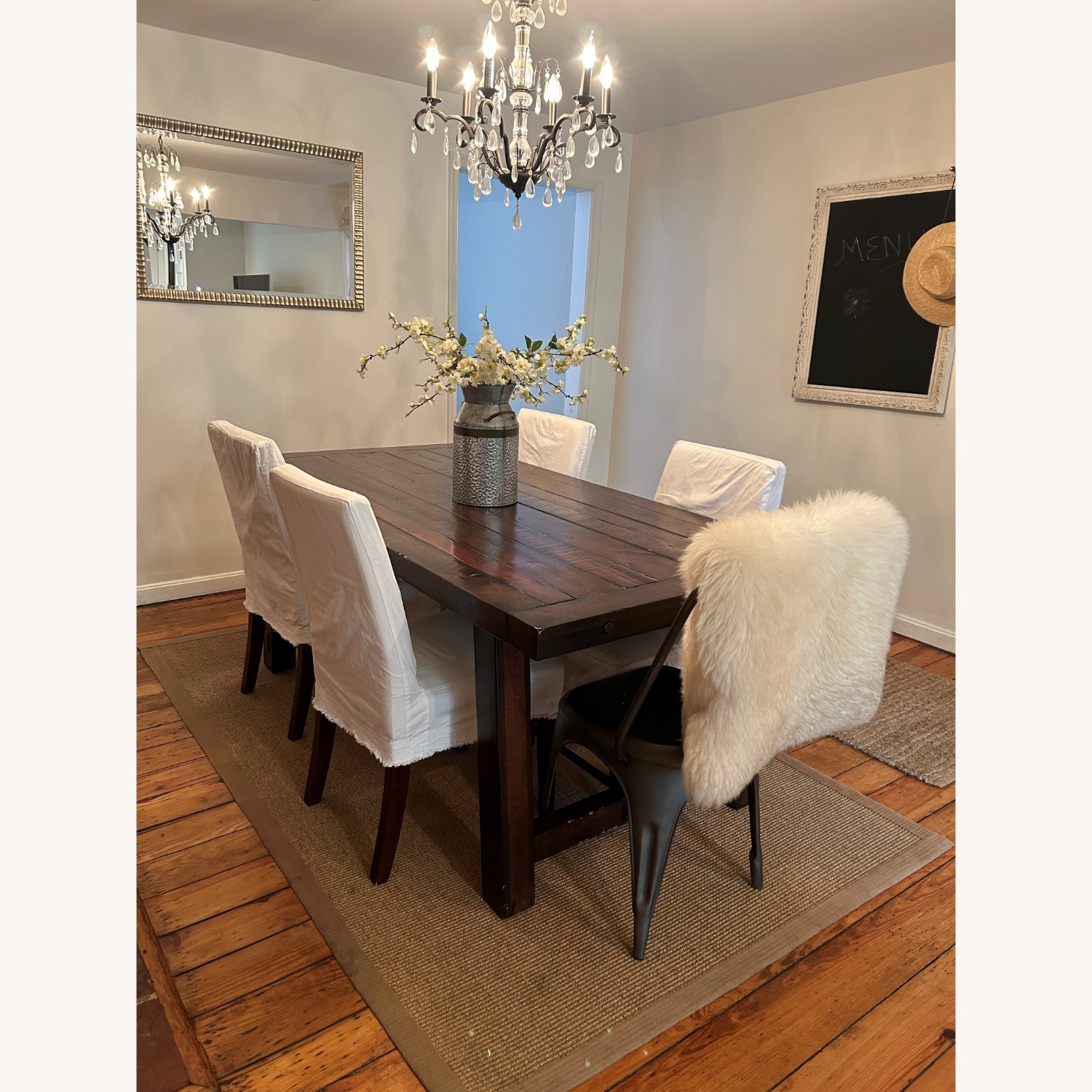 4 PB Comfort Square Slipcovered Dining Chairs - image-6