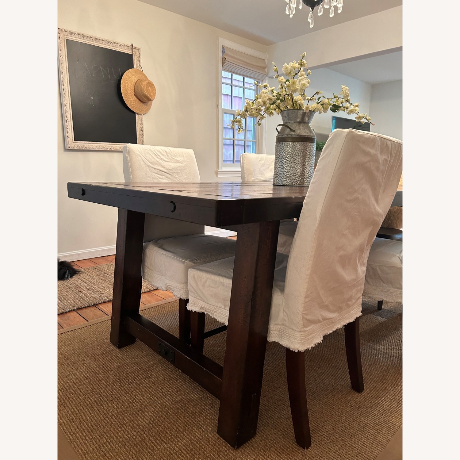 4 PB Comfort Square Slipcovered Dining Chairs - image-3