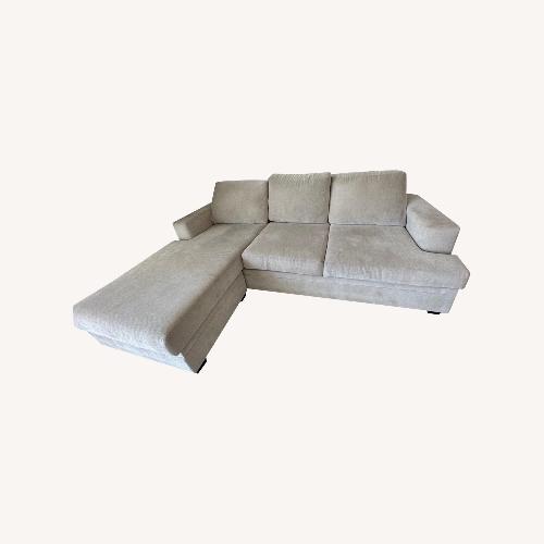 Used Living Spaces Sectional Sand Sofa  for sale on AptDeco