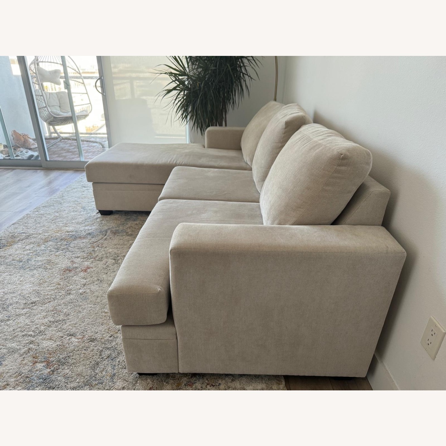 Living Spaces Sectional Sand Sofa - image-2