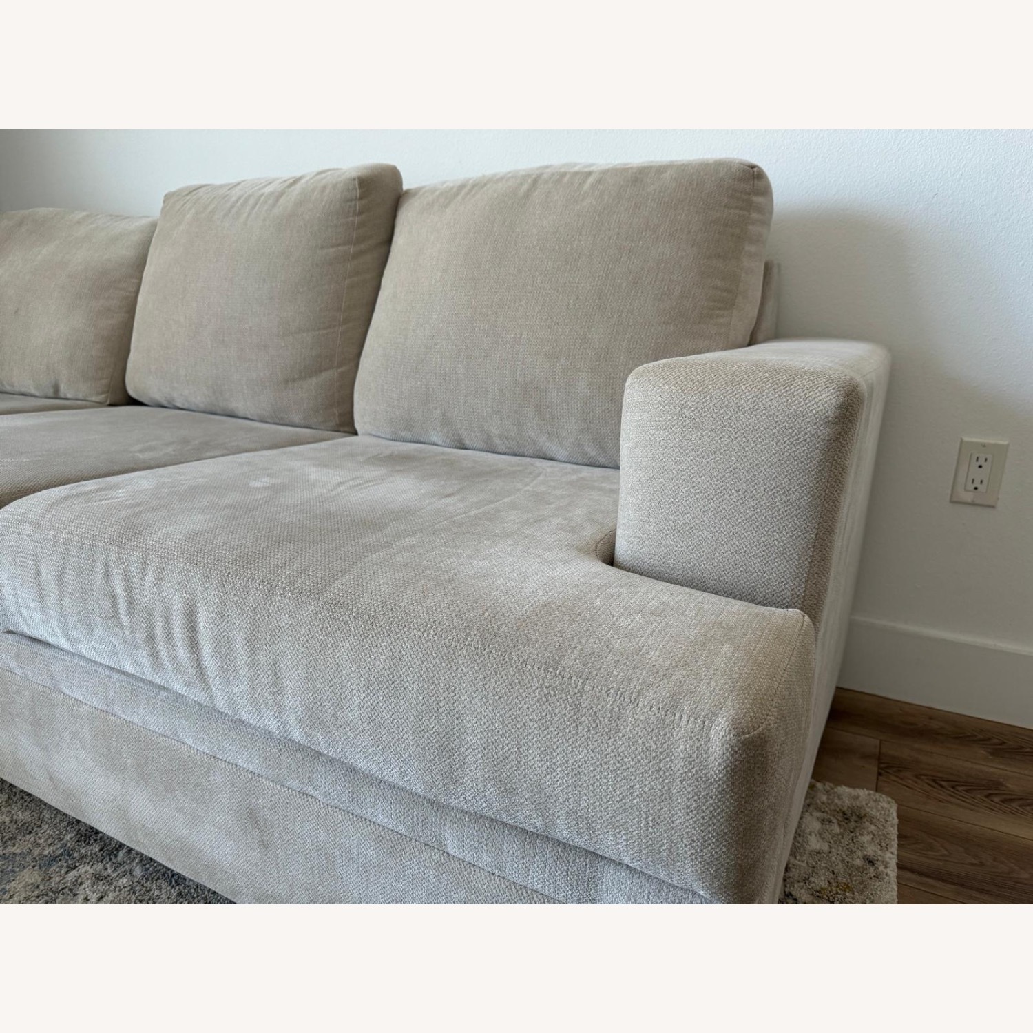 Living Spaces Sectional Sand Sofa - image-3