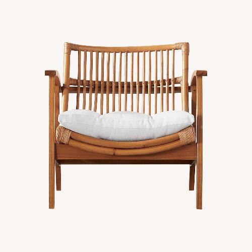 Used CB2 Noelie Rattan Lounge Chairs for sale on AptDeco