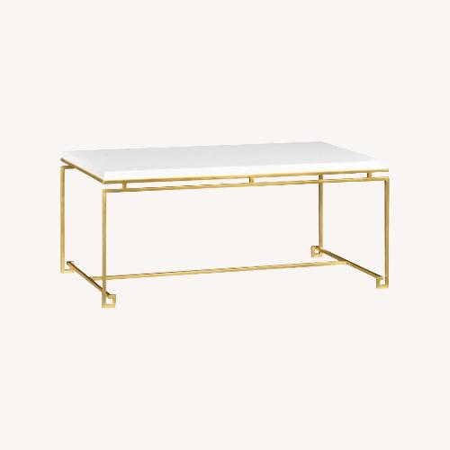 Used Jonathan Charles Gilded Iron Coffee Table for sale on AptDeco
