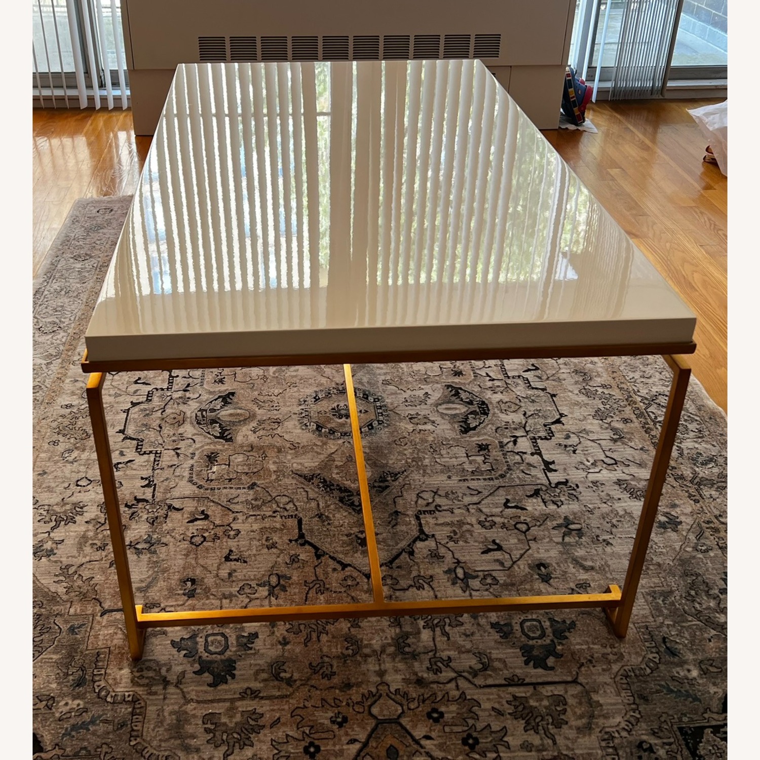 Jonathan Charles Gilded Iron Coffee Table - image-2