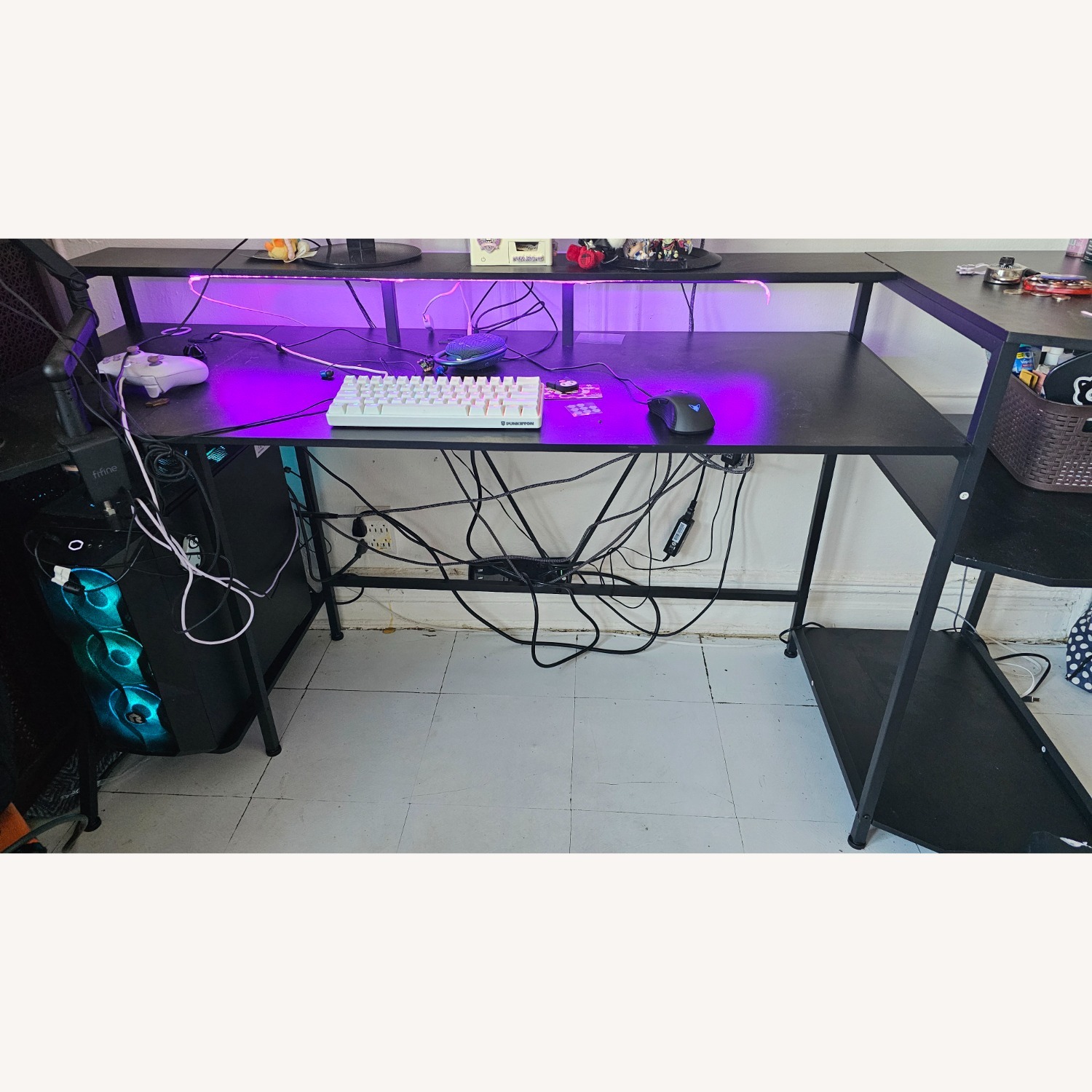 Long Table Desk, Gaming Desk - image-1