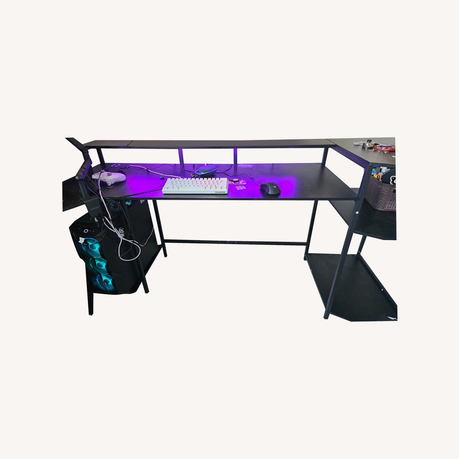 Long Table Desk, Gaming Desk - image-0