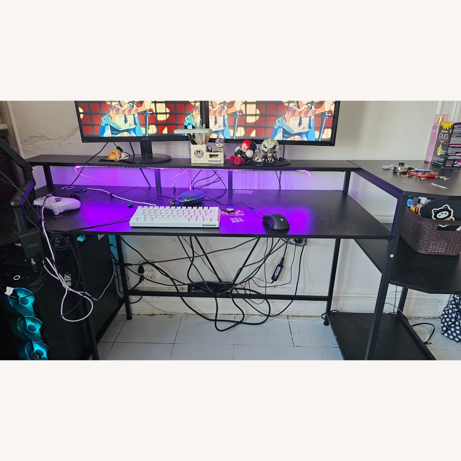 Long Table Desk, Gaming Desk - image-11