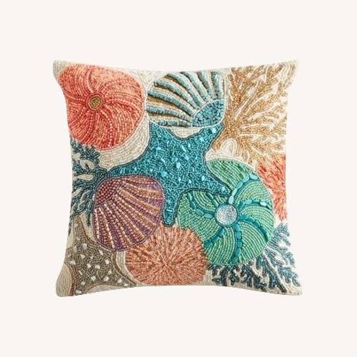 Used Pier 1 Nautical Beaded Pillow  for sale on AptDeco