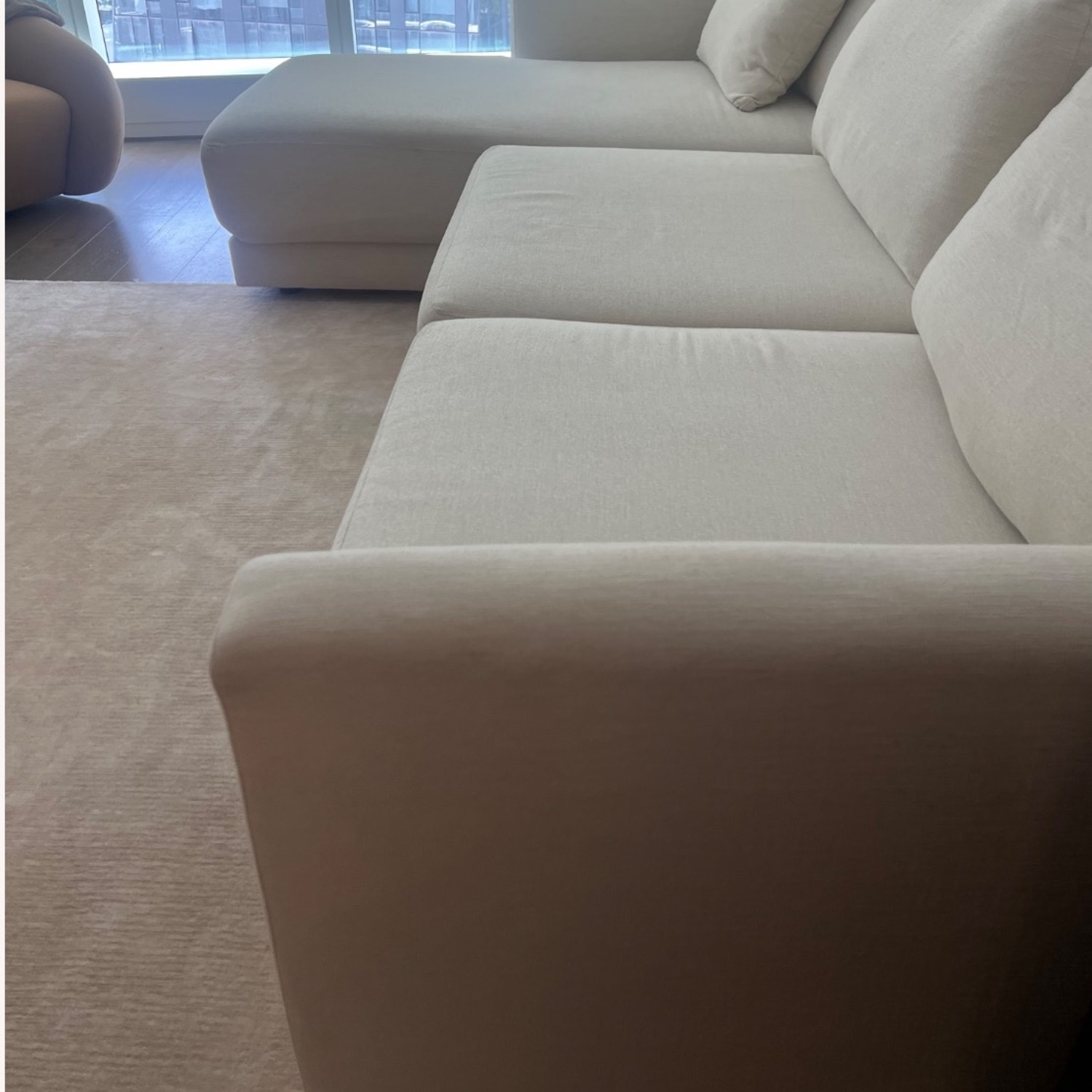 Crate & Barrel Manhattan Gather 2 Sectional Chaise Sofa - image-8