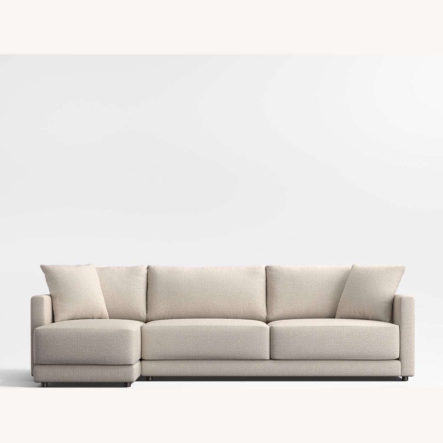 Crate & Barrel Manhattan Gather 2 Sectional Chaise Sofa - image-0