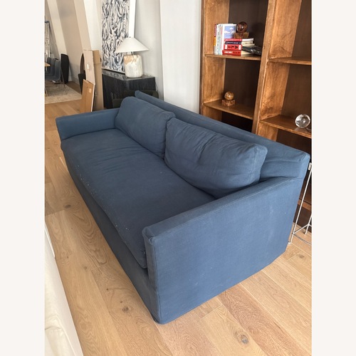 Used Custom Navy Blue Couch for sale on AptDeco