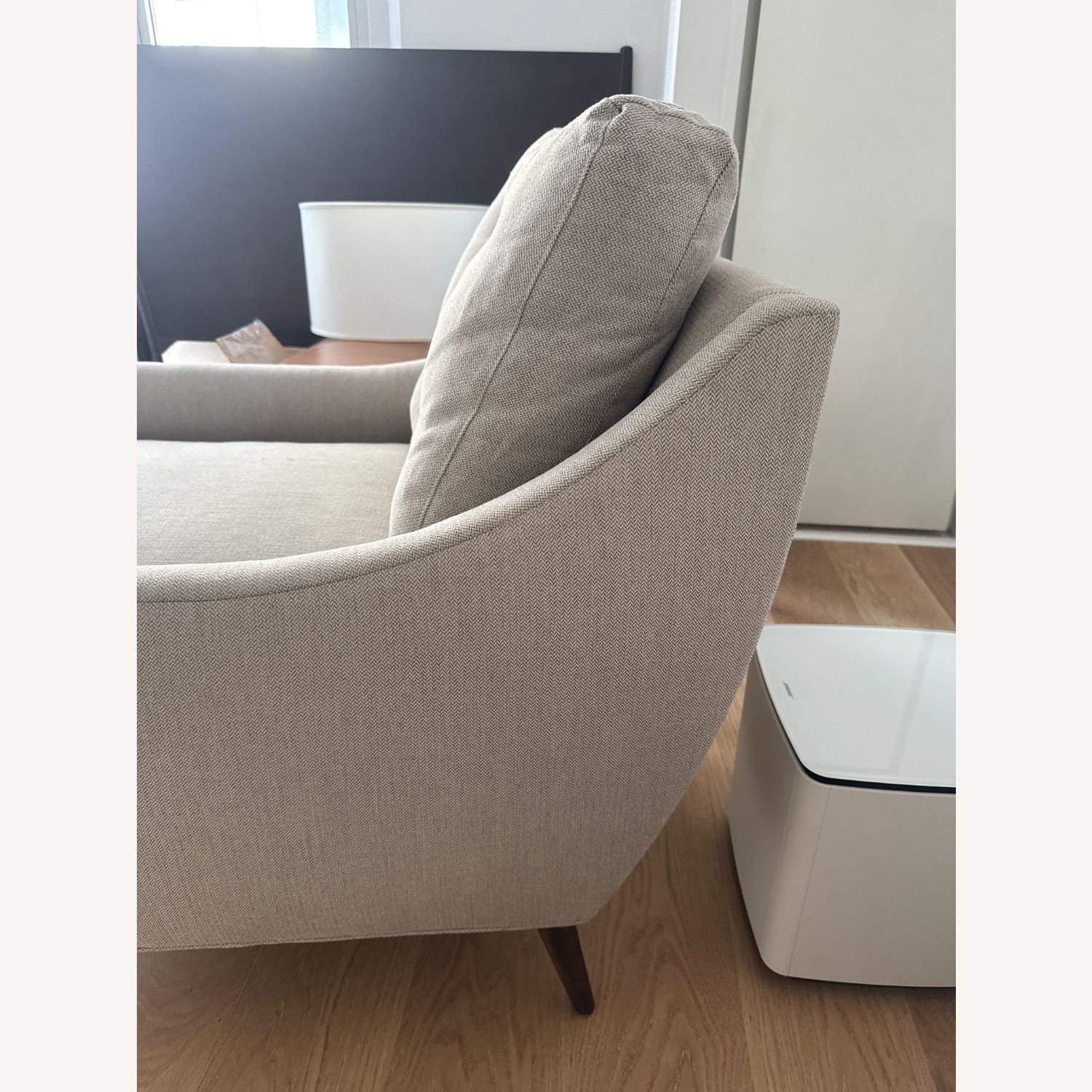 Light Grey Armchair - image-4