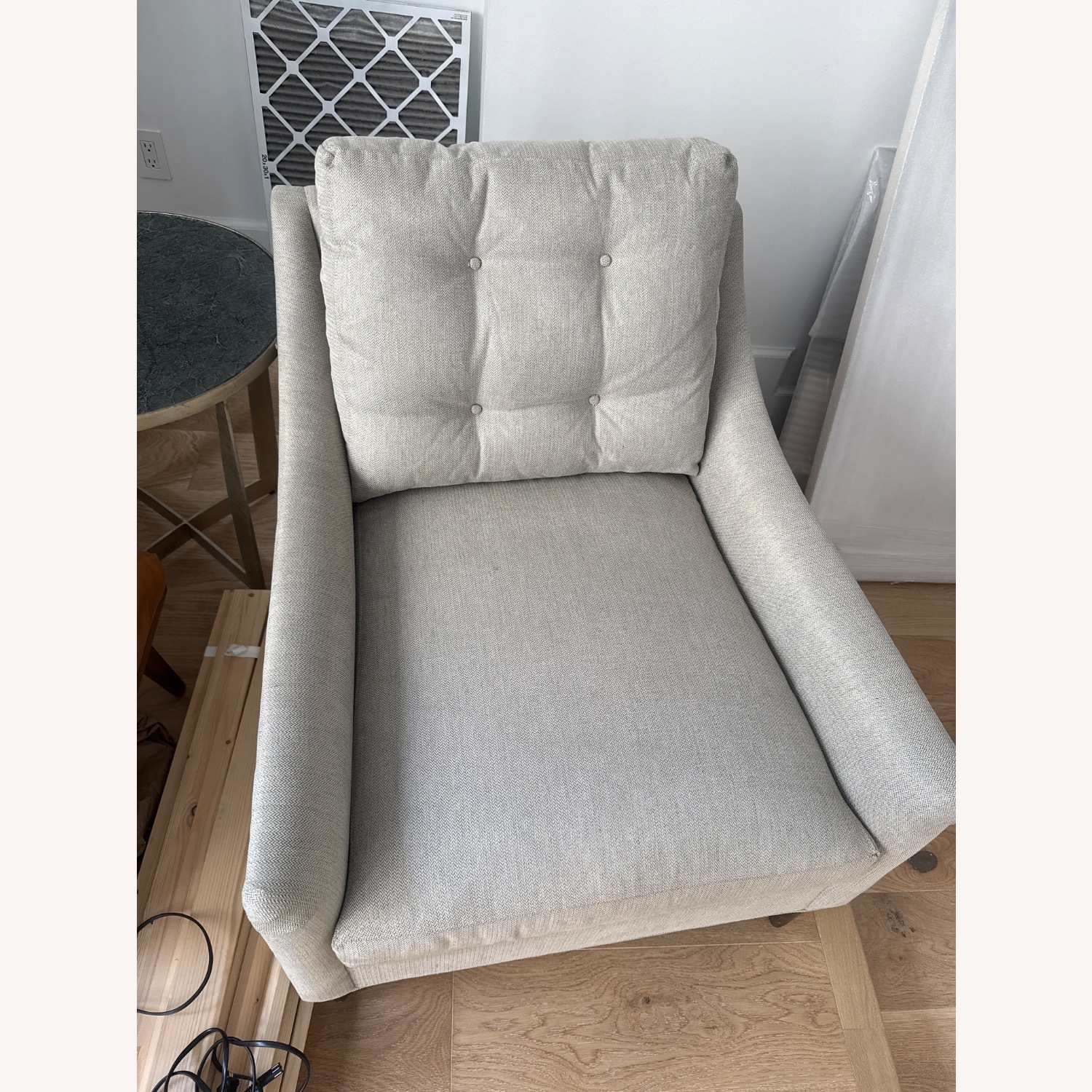 Light Grey Armchair - image-2
