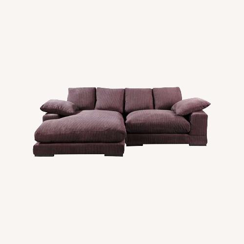 Used Dyphor Mocha Corduroy Sofa for sale on AptDeco