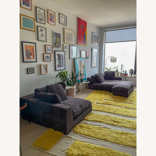 Used Dyphor Mocha Corduroy Sofa for sale on AptDeco