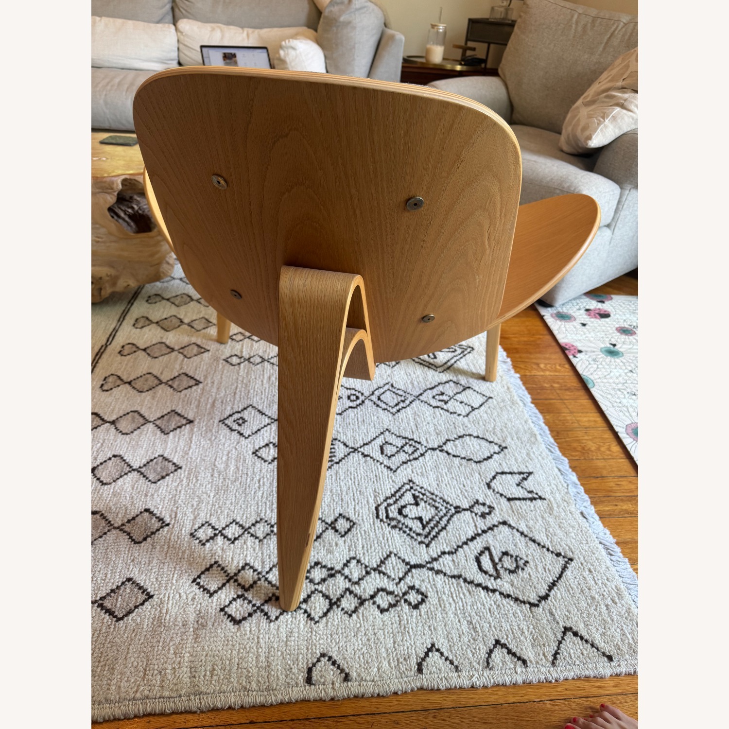 Hans Wegner Style Shell Chairs (Set of 2) - image-4