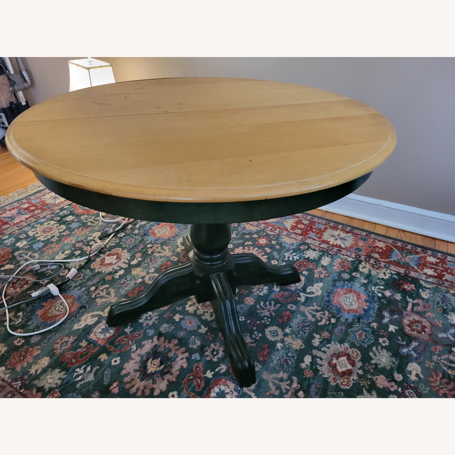 Natural Wood Round Kitchen/Dining Table - image-0