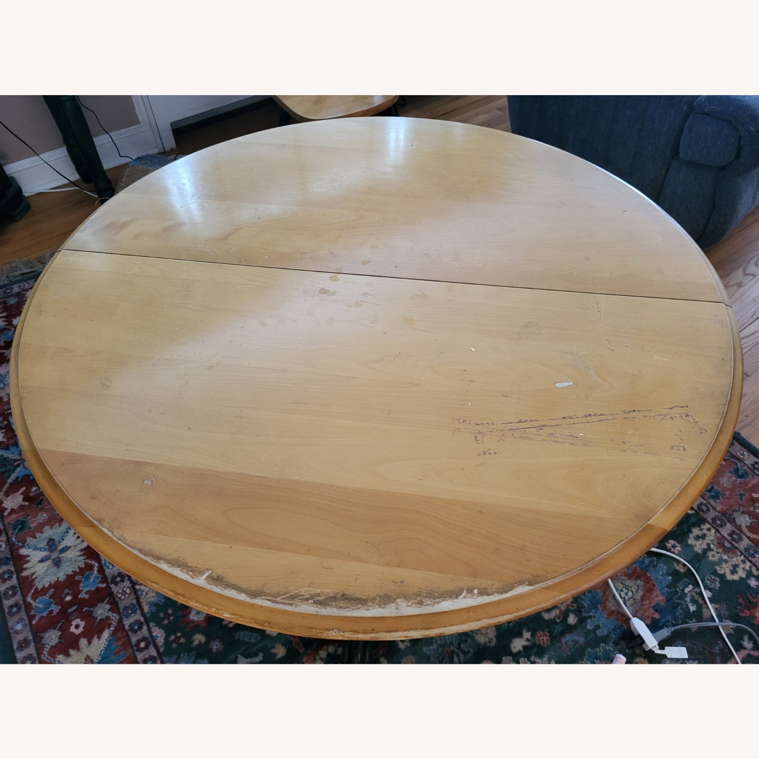 Natural Wood Round Kitchen/Dining Table - image-4