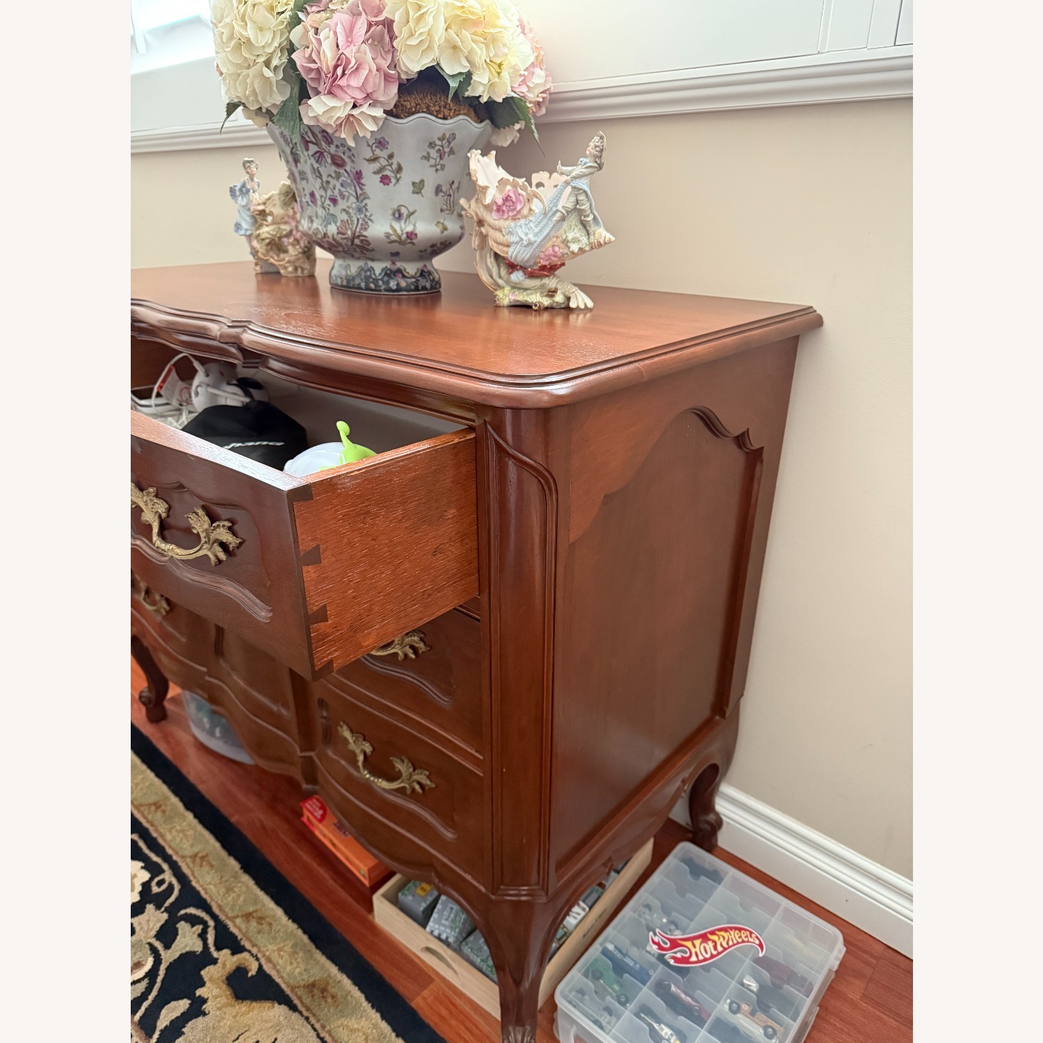 Elegant Antique Italian Wood Dresser - image-7